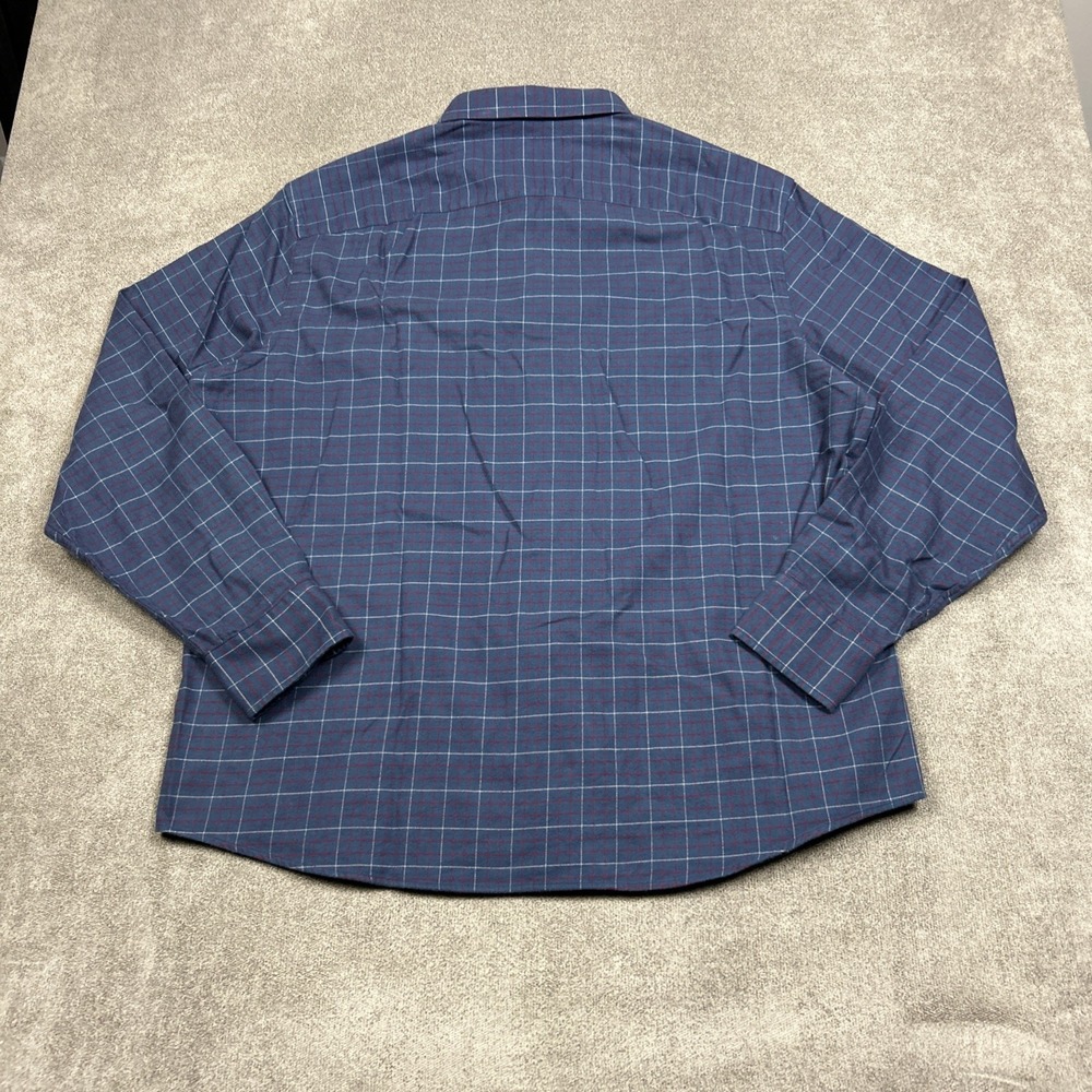Untuckit Flannel Shirt Mens 2XL Blue Plaid Button Up Long Sleeve Casual Balar - Picture 5 of 9